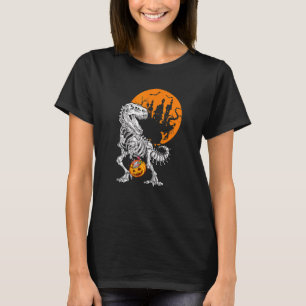 Camiseta Calabaza de dulces de Halloween de Dinosaur T rex