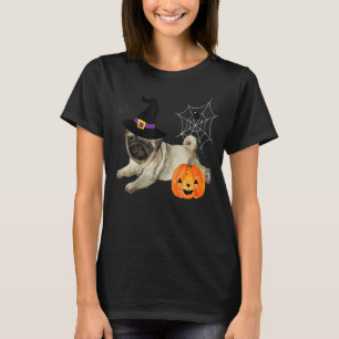 Camiseta Calabaza de escoba de barro de bruja de Halloween