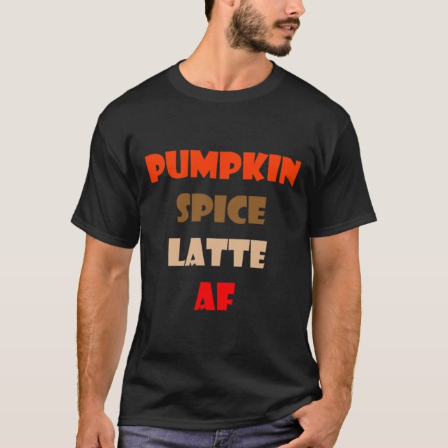 Camiseta Calabaza de especias de calabaza lata AF Funny Caf (Anverso)