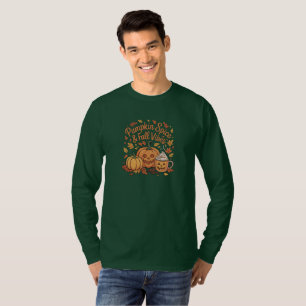 Camiseta Calabaza de especias y batas de otoño