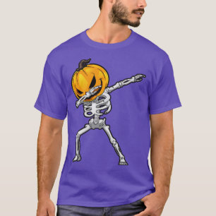Camiseta Calabaza de esqueleto Dabbing Halloween Funny Skul