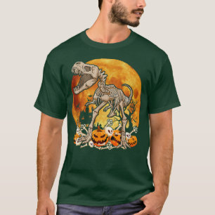 Camiseta Calabaza De Esqueleto De Dinosaurio Con Costo De H