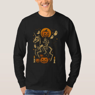 Camiseta Calabaza de esqueleto Knight obsesionado con unico