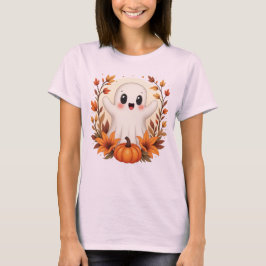 Camiseta Calabaza de fantasma de otoño