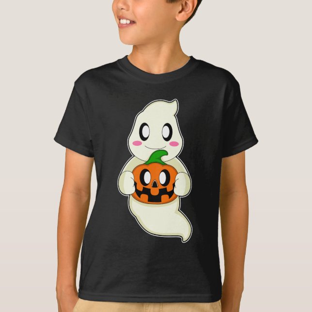 Camiseta Calabaza de Fantasma Halloween (Anverso)