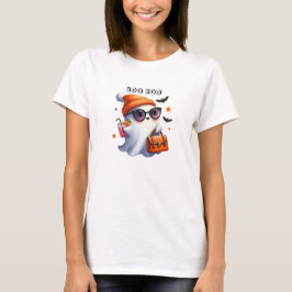Camiseta Calabaza de Fantasma Lindo Halloween