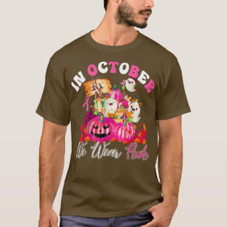 Camiseta Calabaza De Fantasmas En Octubre Usamos Cañón De P