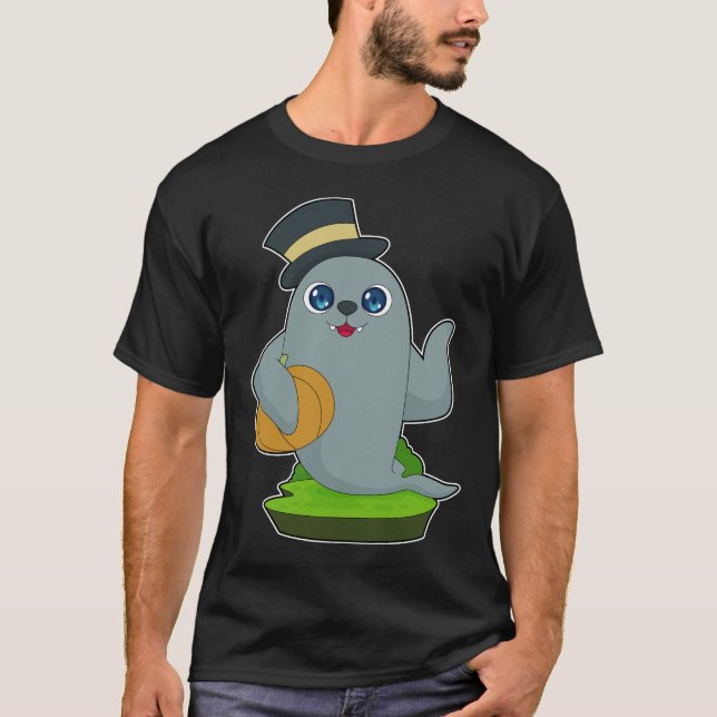 Camiseta Calabaza de foca Halloween (Anverso)