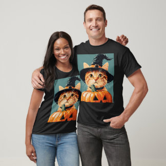 Camiseta Calabaza de gato Día de Halloween Regalos Pareja C