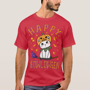 Camiseta Calabaza de gato feliz malva de suero suave de gat