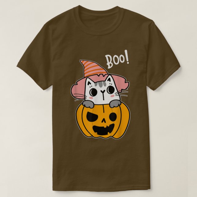 Camiseta Calabaza de gato Lazy Halloween Disstume Kitty Kit (Diseño del anverso)