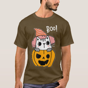 Camiseta Calabaza de gato Lazy Halloween Disstume Kitty Kit