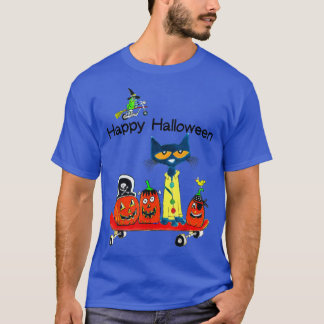 Camiseta Calabaza de gato lindo Skateboard Graciosa Bruja d