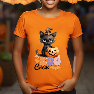 Camiseta Calabaza de gato negro lindo-Halloween-Boo Crew