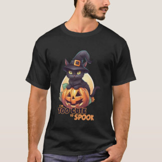 Camiseta Calabaza de Gato Negro Me Soy Demasiado Lindo Para