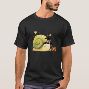 Camiseta Calabaza de Gorra de la bruja de caracoles lindo d
