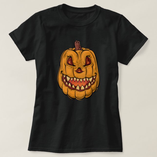 Camiseta Calabaza de Halloween (Diseño del anverso)