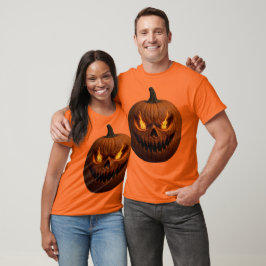 Camiseta Calabaza de Halloween asustada
