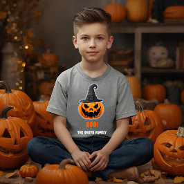 Camiseta Calabaza de Halloween “¡BOO!” – Nombre Personaliza