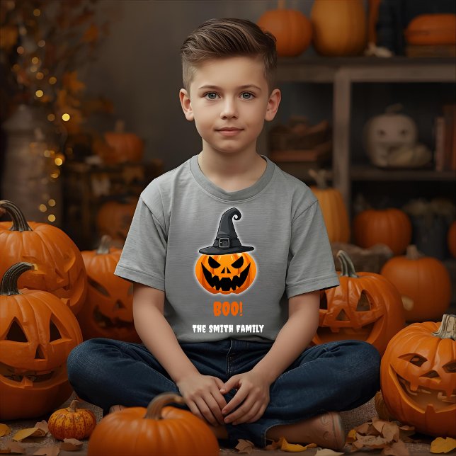 Camiseta Calabaza de Halloween “¡BOO!” – Nombre Personaliza (Subido por el creador)