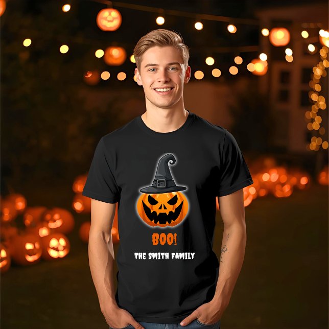 Camiseta Calabaza de Halloween "BOO!" - Nombre personalizad (Subido por el creador)