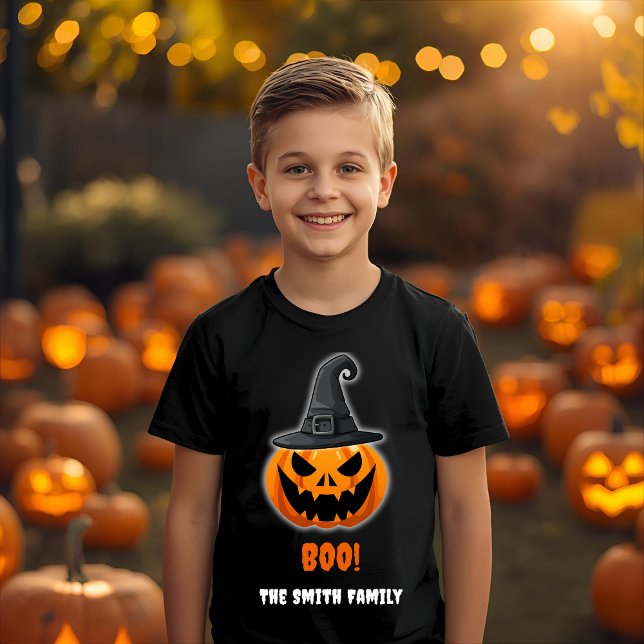 Camiseta Calabaza de Halloween "BOO!" - Nombre personalizad (Subido por el creador)