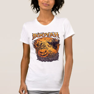 Camiseta Calabaza de Halloween Booyah Segador Naranja Luna_