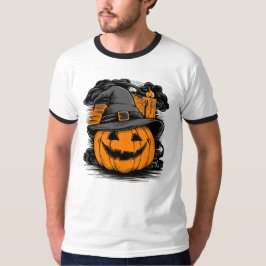 Camiseta Calabaza de Halloween con gorra, masculino
