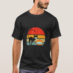Camiseta Calabaza de Halloween con máscara de cara Retro de