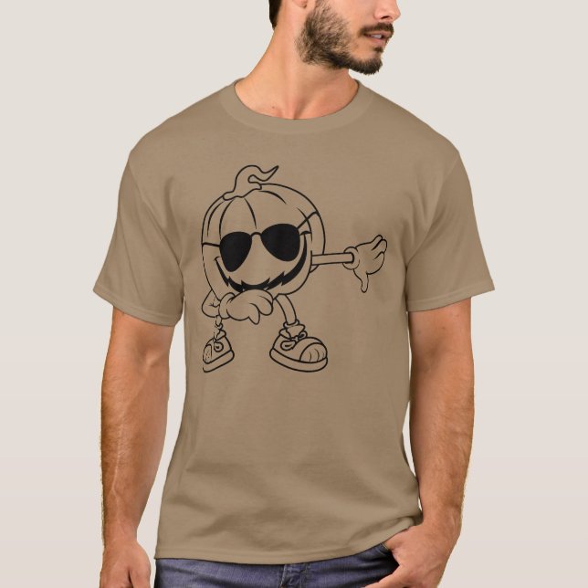Camiseta Calabaza de Halloween con Sunglass Funny Halloween (Anverso)