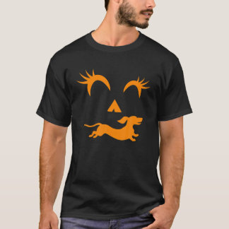 Camiseta Calabaza de Halloween Dachshund Jack-o-lantern