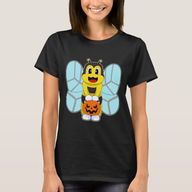 Camiseta Calabaza de Halloween de abeja (Anverso)