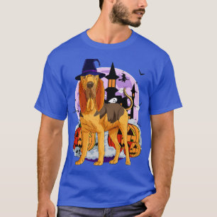 Camiseta Calabaza de Halloween de bruja de perro crudo