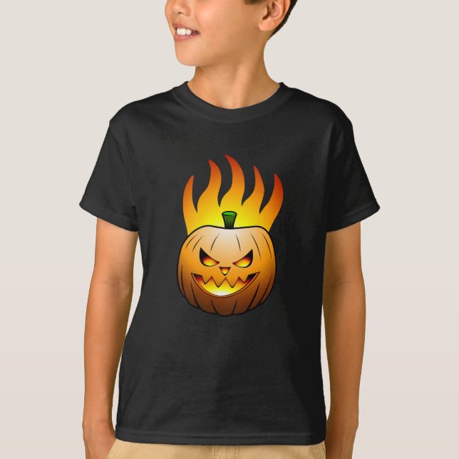 Camiseta Calabaza de Halloween de Jack O'lantern (Anverso)