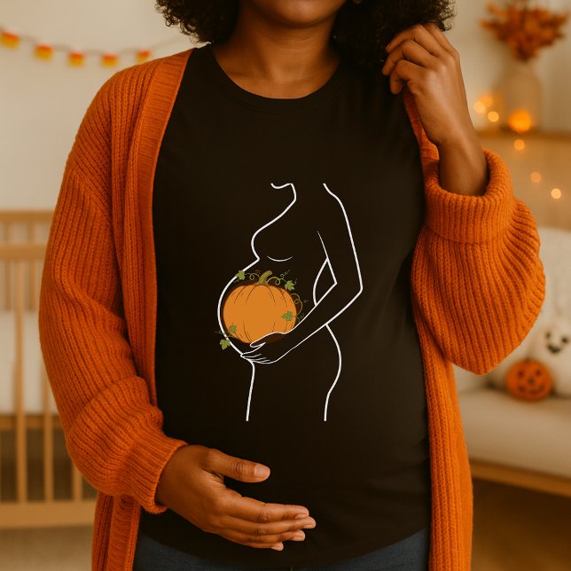 Camiseta Calabaza de Halloween de Maternidad dentro del Bel (Subido por el creador)