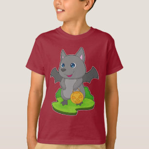 Camiseta Calabaza de Halloween de murciélago