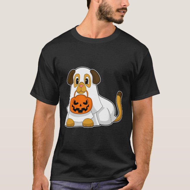 Camiseta Calabaza de Halloween de perro (Anverso)