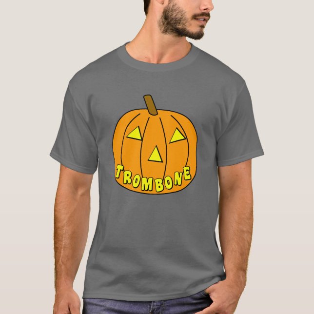 Camiseta Calabaza de Halloween de Trombone (Anverso)