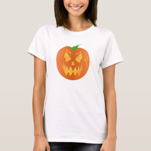 Camiseta Calabaza De Halloween En Lime Green