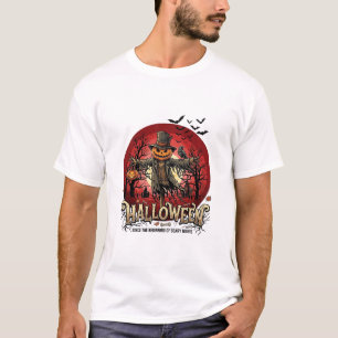 Camiseta Calabaza de Halloween Espantapájaros Cuervo Murcié
