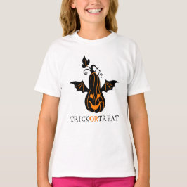 Camiseta Calabaza De Halloween Está Volando Bat