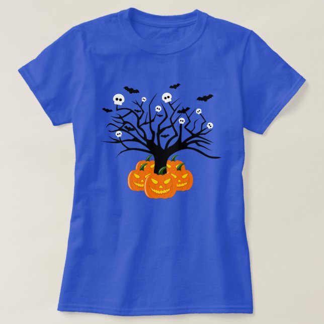 Camiseta Calabaza de Halloween Jack del Árbol Muerto de los (Diseño del anverso)
