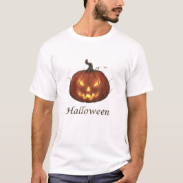 Camiseta Calabaza de Halloween Jack-o'-Lantern Espeluznante