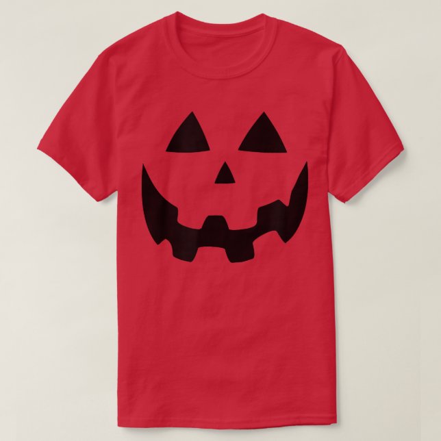 Camiseta Calabaza de Halloween Jack O Lantern Naranja (Diseño del anverso)