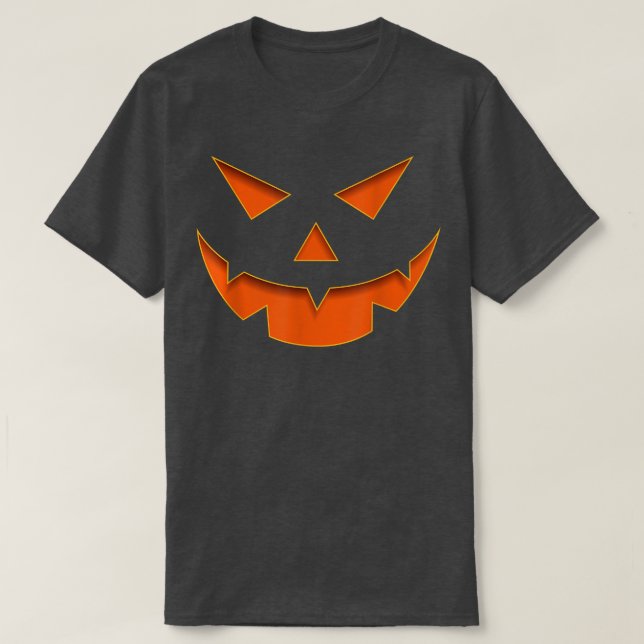 Camiseta Calabaza de Halloween Jack O Lantern Scary Costume (Diseño del anverso)