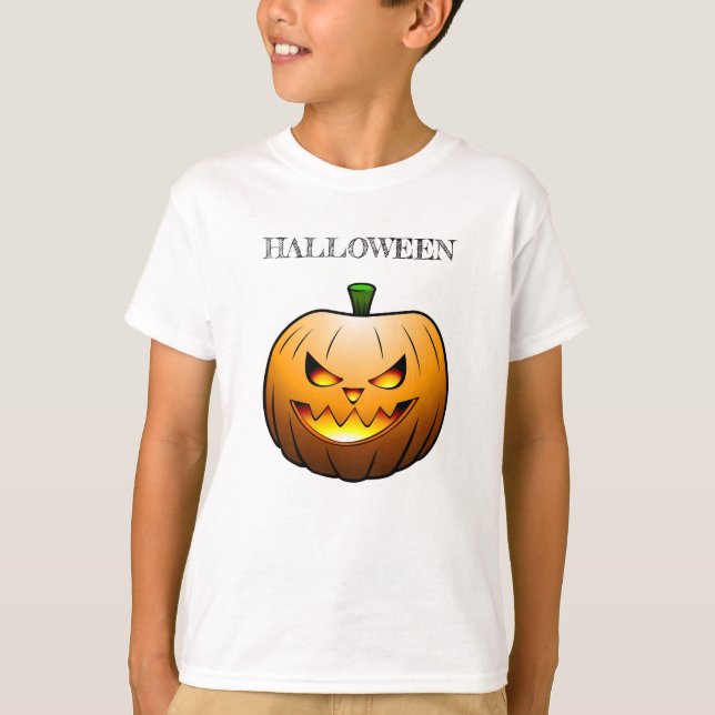 Camiseta Calabaza de Halloween Jack o'lantern (Anverso)
