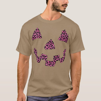 Camiseta Calabaza de Halloween Leopard Face Breast Cancer A