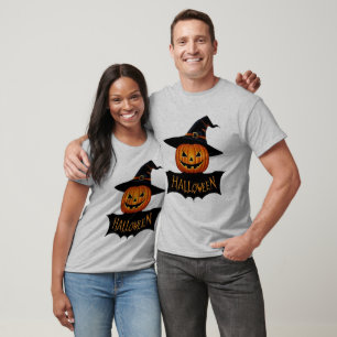 Camiseta Calabaza de Halloween linda para parejas a juego
