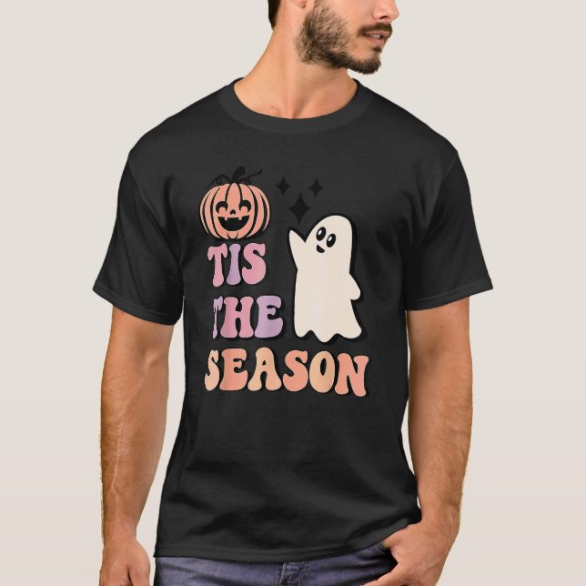 Camiseta Calabaza De Halloween Retro Esta Es La Estación De (Anverso)