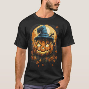 Camiseta Calabaza de Halloween Scary Jack O Lantern Hallowe